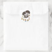 Keine Nüsse Ich bin allergische Erdnuss Allergie B Quadratischer Aufkleber (Tasche)