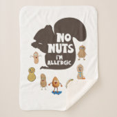 Keine Nüsse Ich bin allergische Erdnuss Allergie B Sherpadecke (Vorderseite)