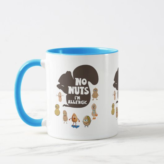 Keine Nüsse Ich bin allergische Erdnuss Allergie B Tasse (Links)