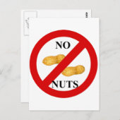 Keine Nüsse Postkarte (Vorne/Hinten)