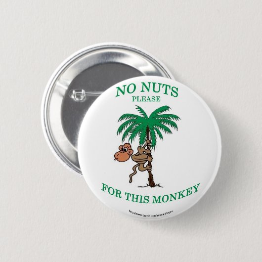 Keine nuts Allergie scherzt Knopf! Button (Vorne & Hinten)