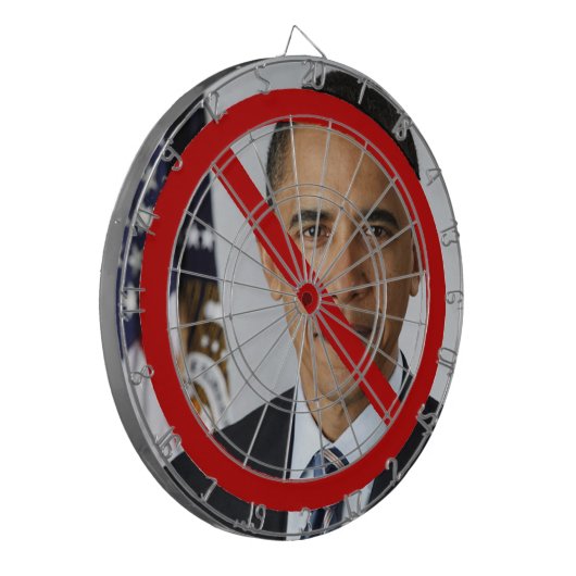 Keine Obama-Dartscheibe Dartscheibe (Vorderseite Links)