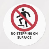 Keine Oberflächenbehandlung, Verbotszeichen Etiketten (Design 2)