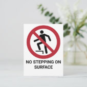 Keine Oberflächenbehandlung, Verbotszeichen Postkarte (Stehend Vorderseite)