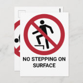 Keine Oberflächenbehandlung, Verbotszeichen Postkarte (Vorne/Hinten)