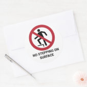 Keine Oberflächenbehandlung, Verbotszeichen Runder Aufkleber (Umschlag)