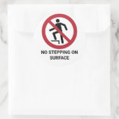 Keine Oberflächenbehandlung, Verbotszeichen Runder Aufkleber (Tasche)