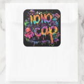 Keine Obergrenze | ExDesigner | Halloween Quadratischer Aufkleber (Tasche)