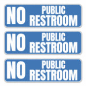 Keine öffentliche Toilettentheke Aufkleber (Vorderseite)