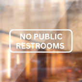 Keine öffentliche Toilettentheke Fensteraufkleber (Blatt 2)