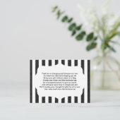 Keine Packung Beilage Baby oder Brautparty BLACK Begleitkarte (Stehend Vorderseite)