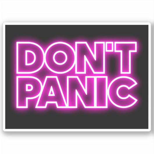 Keine Panik Aufkleber (Vorderseite)