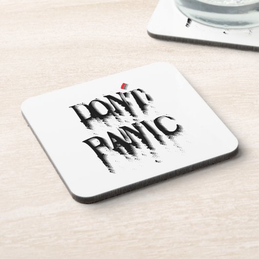 Keine Panik.b Getränkeuntersetzer (Linke Seite)