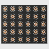 Keine Panik Bleibe Clam Funny Animal Pun Dark BG Geschenkpapier (Flach)