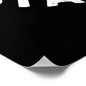 Keine Panik Bleibe Clam Funny Animal Pun Dark BG Poster (Ecke)