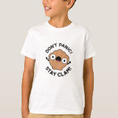 Keine Panik Bleibe Clam Funny Animal Pun T-Shirt (Vorderseite)