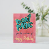Keine Panik! Dein Leben ist noch nicht vorbei... H Postkarte (Stehend Vorderseite)