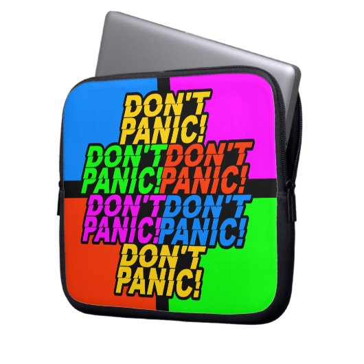 Keine Panik! Ein individueller Laptop-Ärmel Laptopschutzhülle (Vorderseite Links)