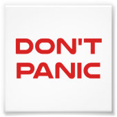 Keine Panik Fotodruck (Vorne)