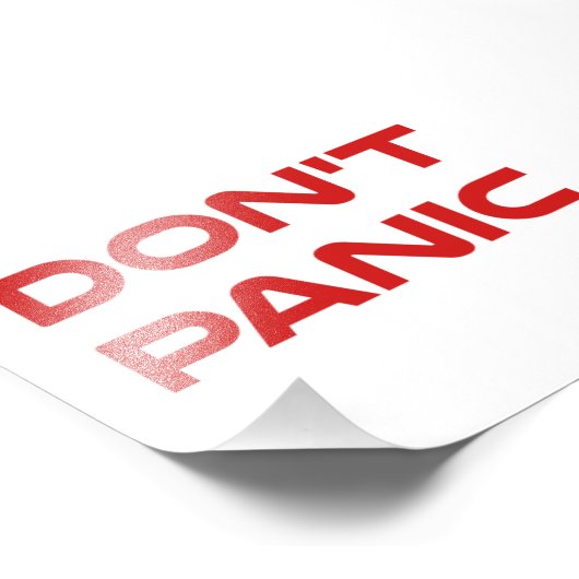 Keine Panik Fotodruck (Ecke)