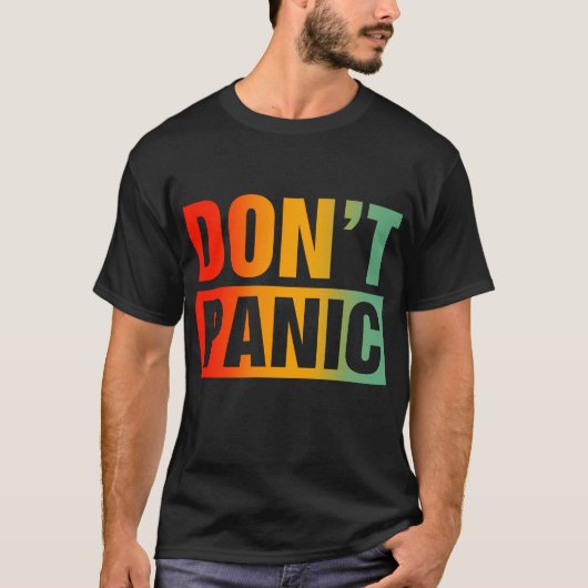 Keine Panik Funny Retro Vintag T-Shirt (Vorderseite)