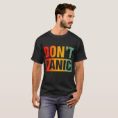 Keine Panik Funny Retro Vintag T-Shirt (Vorne ganz)