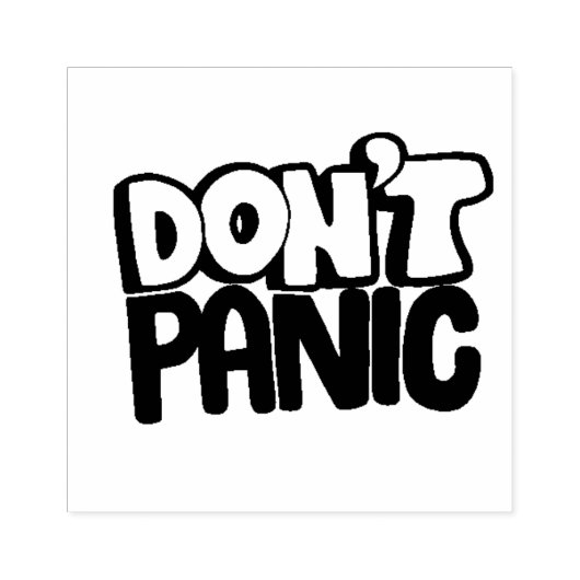 Keine Panik Gummistempel (Prägung)