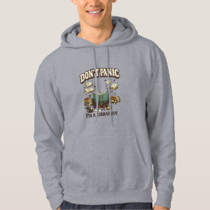 Keine Panik, ich bin Bibliothekar Vintage-Buch-Des Hoodie