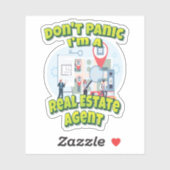 Keine Panik, ich bin ein echter Agent des Anwesens Aufkleber (Blatt)