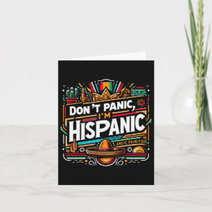 Keine Panik, ich bin hispanischer Funny mexikanisc Karte