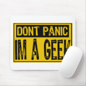 Keine Panik - Im Geek - Gelb/Schwarz Mousepad (Mit Mouse)