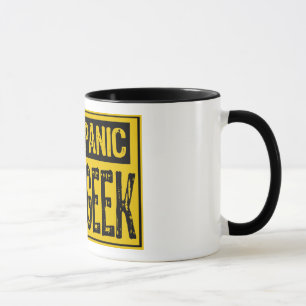 Keine Panik - Im Geek - Gelb/Schwarz Tasse