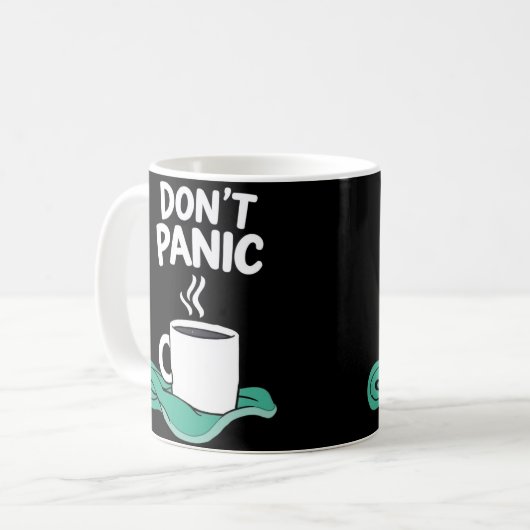 Keine Panik mit Handtuch Kaffeetasse (Vorderseite Links)