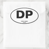 Keine Panik Ovaler Aufkleber (Tasche)