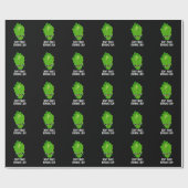 Keine Panik Romaine Calm Funny Veggie Pun Dark BG Geschenkpapier (Flach)