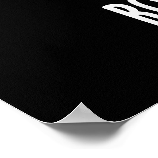 Keine Panik Romaine Calm Funny Veggie Pun Dark BG Poster (Ecke)