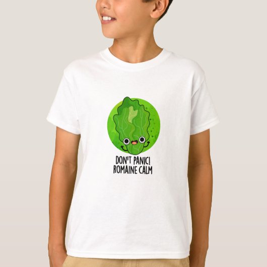 Keine Panik Romaine Calm Funny Veggie Pun T-Shirt (Vorderseite)