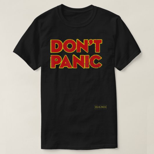 Keine Panik Vintag erschüttert T-Shirt (Design vorne)