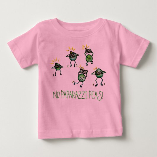 KEINE PAPARAZZI-ERBSEN! T-Shirt (Vorderseite)