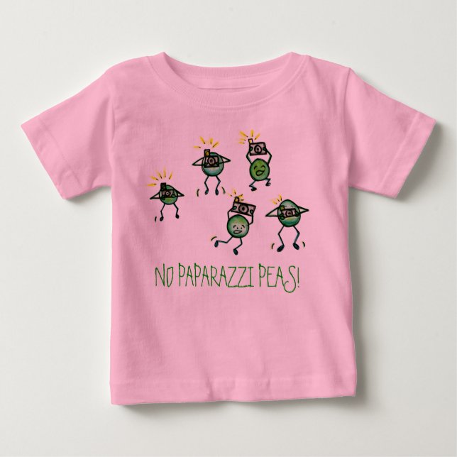 KEINE PAPARAZZI-ERBSEN! T-Shirt (Vorderseite)