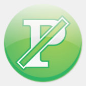 Keine Parkplätze Runder Aufkleber (Vorderseite)