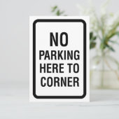 Keine Parkplatzeinladungen Einladung (Stehend Vorderseite)