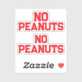 KEINE PEANUEN AUFKLEBER (Blatt)