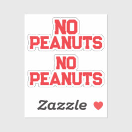 KEINE PEANUEN AUFKLEBER