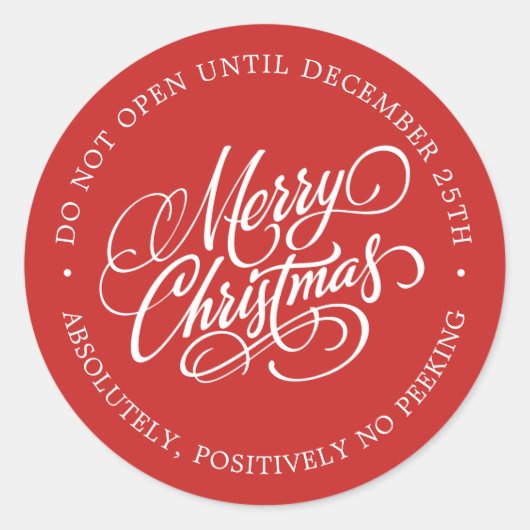 Keine Peking-Holiday-Geschenkaufkleber Runder Aufkleber (Vorderseite)