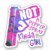 Keine Pfefferspray, eine Art Mädchen Aufkleber (Vorderseite)