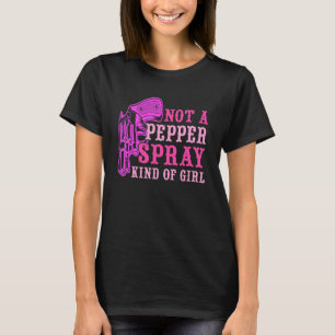 Keine Pfefferspray, keine Girl-Funny Pink-Bekleidu T-Shirt