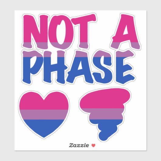 Keine Phase Bisexuell Aufkleber (Blatt)