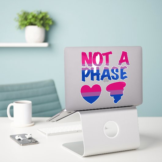 Keine Phase Bisexuell Aufkleber (Laptop auf Schreibtisch)