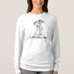 Keine Pickleball heute lustige traurige Frau Spiel T-Shirt